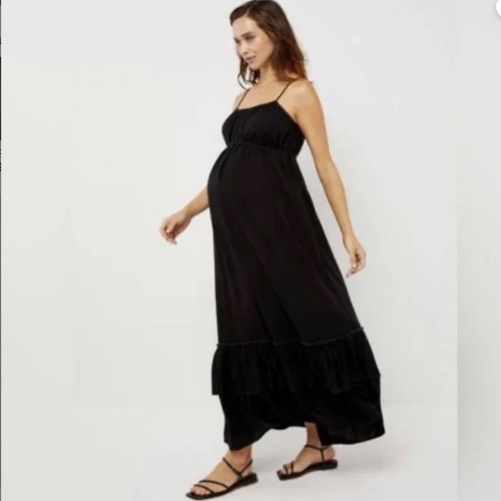 A Pea in the Pod Black Maxi Maternity Dress